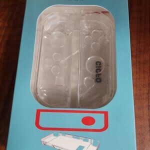 Clear Protective Case for Nintendo Switch with Screen Protector and Thumb Grips